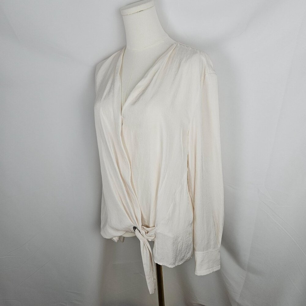 Rag & Bone Felix Popover Blouse Large Faux Wrap I… - image 5